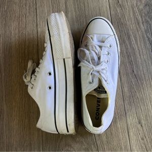 White platform converse